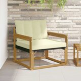  Set vanjskih sofa Čvrsto drvo akacije i Textilene Bijela i krem | shoptok.hr