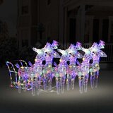  Božićni sobovi i saonice 320 LED žarulja akrilni | shoptok.hr