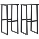 vidaXL barski stolci 2 kom crni 38x38x80 cm od čelika obloženog prahom | shoptok.hr