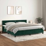  Krevet s oprugama i madracem tamnozeleni 200x200 cm baršunasti | shoptok.hr