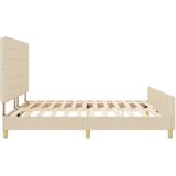  Krem Tkaninski Posteljni Okvir 200x200 cm, (22049709) | Shoptok.si