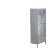 Venture Home vitrina La Paz 35 × 160 × 70 cm, svijetlosiva | shoptok.hr