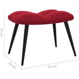  Stol za sproščanje s stolčkom vinsko rdeč žamet, (20934983) | Shoptok.si