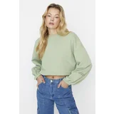 Trendyol Sweatshirt - Green - Relaxed fit