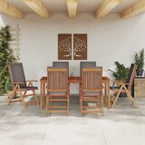  Vrtna stolica 6 pcs Smeđa i siva 57 x 71,5 x 104 cm | shoptok.hr