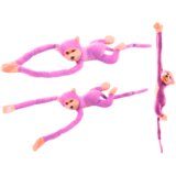 Plišana igračka majmun sa zvučnim efektima 80 cm - svjetlo roza | shoptok.hr
