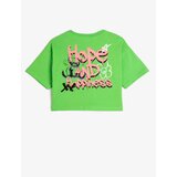 Koton Crop Oversize T-Shirt Back Printed Short Sleeve Crew Neck Cotton Cene