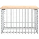 Vrtna klupa s gabionskim dizajnom 63x44x42 cm masivna borovina | shoptok.hr
