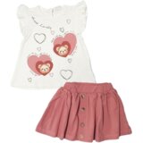 HAJDI BABY Komplet za bebe, Majica i suknjica, Roze-beli Cene