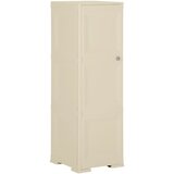 Furnova Plastična omara 40x43x125 cm lesen dizajn angora bela, (21955916) Cene
