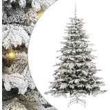 vidaXL Umetno Zložljivo Božično Drevo Bela 180 cm PE in PVC | Shoptok.si