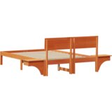  Konstrukcija postelje z vzglavjem Voskast rjav 140 x 190 cm, (5000127738) | Shoptok.si