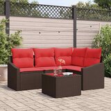  Set sofe 5 kom. Smeđa poliratan 178,5 x 123,5 x 85 cm | shoptok.hr