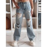 DStreet Spodnie damskie jeansowe wide leg z dziurami NOWISTA niebieskie | Shoptok.si