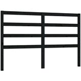  Uzglavlje za krevet crno 166 x 4 x 100 cm od masivne borovine | shoptok.hr