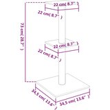  Penjalica za mačke sa stupovima za grebanje krem 73 cm | shoptok.hr