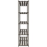  Stalak za pohranu 5 razina sivi 170x38x170 cm masivna borovina | shoptok.hr