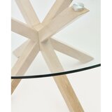 Kave Home Okrogla jedilna miza s stekleno mizno ploščo ø 150 cm Argo – | Shoptok.si