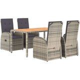  5-dijelni vrtni blagovaonski set sivi od poliratana | shoptok.hr
