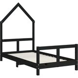 Za dječji krevet crni 80 x 160 cm od masivne borovine | shoptok.hr