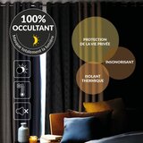 Douceur d intérieur Smeđa zavjesa od samta 140x260 cm Olympe – | shoptok.hr