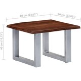  Stolić za kavu sa živim rubovima 60x60x40 cm od bagremovog drva | Shoptok.si