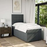 vidaXL Box spring postelja z vzmetnico temno siva 100x200 cm blago | Shoptok.si