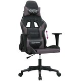 vidaXL Gaming stol črno in siva umetno usnje | Shoptok.si