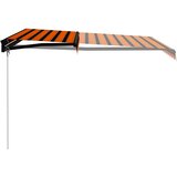 Tenda na ručno uvlačenje LED 350 x 250 cm narančasto-smeđa | shoptok.hr