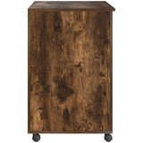  Stol s kotačićima s ladicama Dimljeni hrast 91 x 50 x 77 cm | shoptok.hr