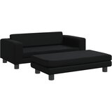 Maison Chic Otroški kavč - Otroški divan - Otroški sedež s stolčkom za noge črn 100x50x30 cm umetno usnje, (21729512) Cene