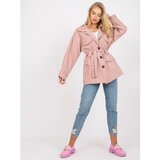 Fashion Hunters Dusty pink women's coat with a lining | shoptok.hr