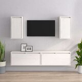 TV omarica 4 kosi bela trdna borovina, (20730273) Cene