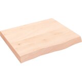 vidaXL Stenska polica 60x50x(2-6) cm neobdelana trdna hrastovina Cene