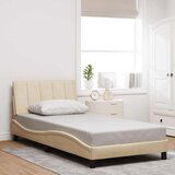  Posteljni okvir brez vzmetnice krem 100x200 cm blago, (22012074) | Shoptok.si