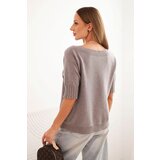 Kesi Włoski Women's short-sleeve viscose sweater cappuccino | Shoptok.si