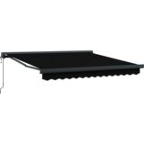 vidaXL Avtomatska retractabilna tenda črna 300x250 cm, Tenda zamenjava tkanine za 3x2.5 m okvir črna | Shoptok.si