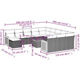  13-dijelni set vrtnih sofa s jastucima poliratan crni | shoptok.hr