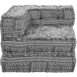  Modularni Pouf Svijetlo Sivi 70x70x54 Tkanina | shoptok.hr