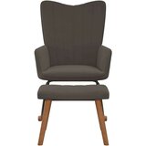  Stolica za ljuljanje s osloncem za noge tamnosiva baršunasta | shoptok.hr