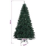  Umjetno božićno drvce tamnozeleno s kuglicama 300 cm - Tamnozelena Ø 138 x 300 cm s 300 LED dioda i ružičastim lopticama | shoptok.hr