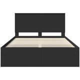  Konstrukcija postelje Črna 140 x 200 cm Masivno borovo les, (5000103618) | Shoptok.si