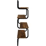  Polica sa 4 nivoa Dimljeni hrast 60 x 24 5 x 104 cm - Dimljeni hrast 60 cm 4 razine | shoptok.hr