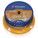 DVD-R, VERBATIM,4,7 GB,16X, spindle 25 kom,MATT SILVER | Eponuda.ba