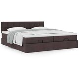 vidaXL Otomanski posteljni okvir z vzmetnicami rjav 180x200 cm blago | Shoptok.si
