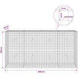  Gabion s žicom debljine 3,5 mm i mrežom 5x5 cm 200x30x100 cm | shoptok.hr