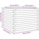  Vrtna sadilica bijela 60x60x45 5 cm od masivne borovine | shoptok.hr