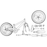  Dječji Bicikl 24 Inča 6-Speed za djecu od 8 do 12 godina Crvena | shoptok.hr