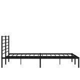  Metalni okvir za krevet s uzglavljem crni 193x203 cm | shoptok.hr