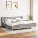 The Living Store Box spring postelja z vzmetnico svetlo siva 200x200 cm blago - Box Spring Postelja, (21515131) Cene